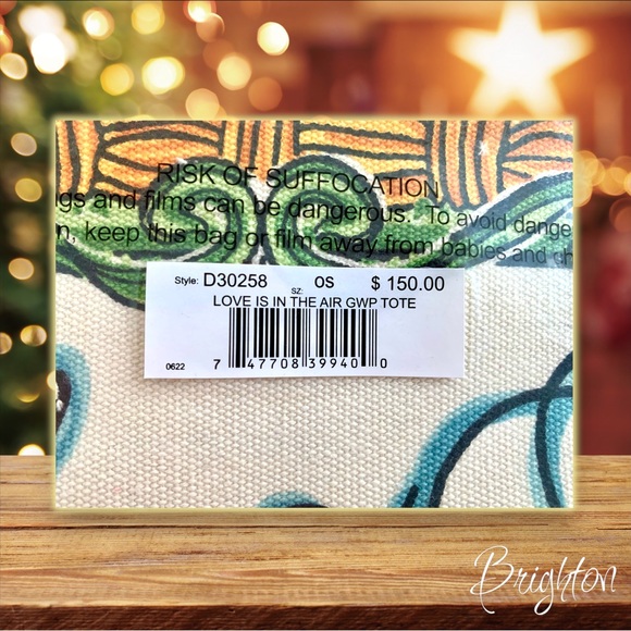 🆕 BRIGHTON “Love Is In The Air” Canvas Tote - Picture 8 of 8